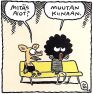 Työvoimatoimistossa on tungosta. Laku-Pekka on muuttamassa Kiinaan.