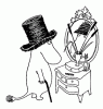 Muumipappa valmistautuu messuille. © Moomin Characters LTD.