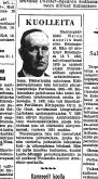 Aspelinin nekrologi US 17.1.1957