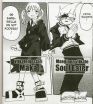 Viikatemestari Maka sekä maaginen viikate Soul Eater ihmismuodossaan