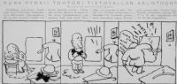 Ajanvietesivun mainossarjakuva paljastuu yleisökilpailuksi! Suomen Kuvalehti 46/1925 Kuvat: Topi Vikstedt