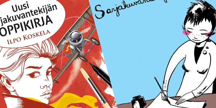Kuvassa sarjakuvantekijöden oppaita.