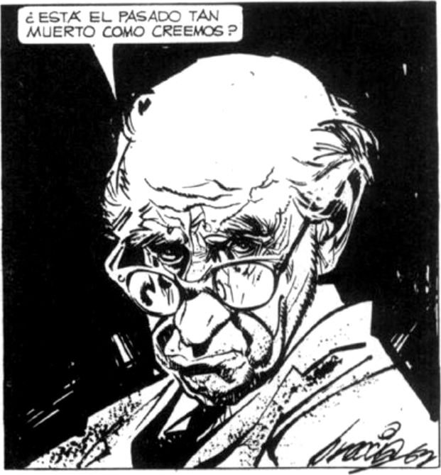 Kuvassa Alberto Breccian peilikuvansa perusteella luoma Mort Cinder